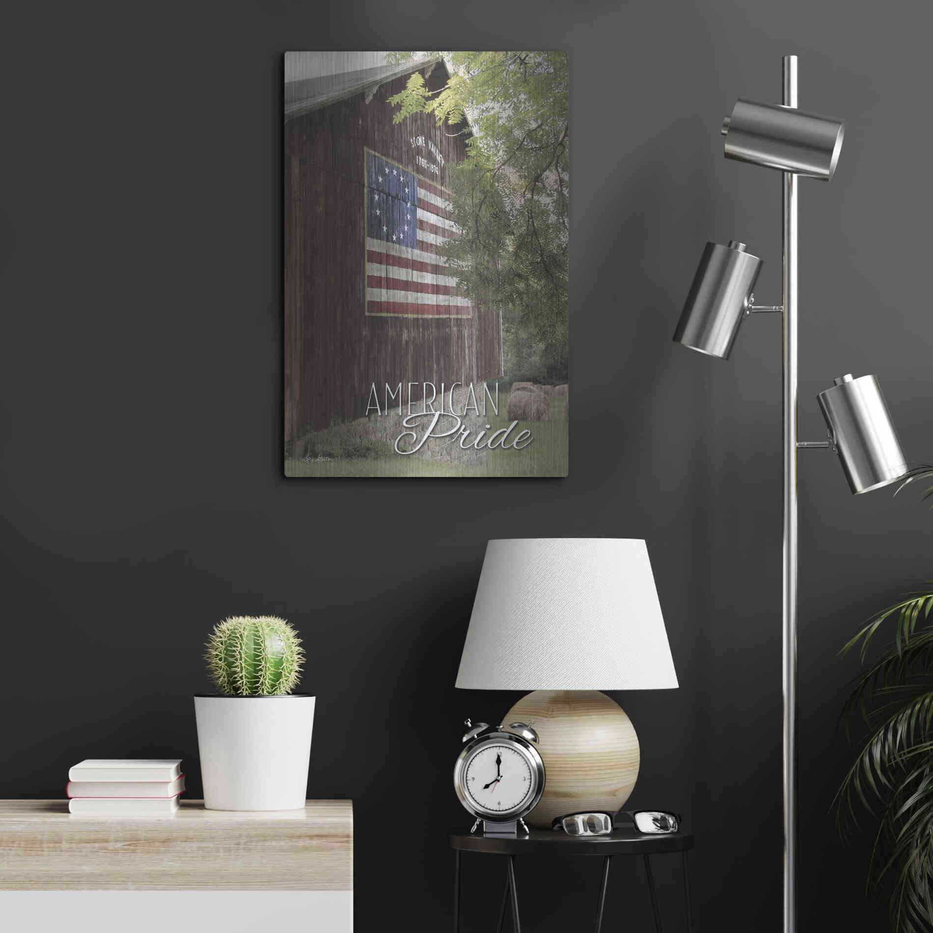 Luxe Metal Art 'American Pride' by Lori Deiter, Metal Wall Art,16x24