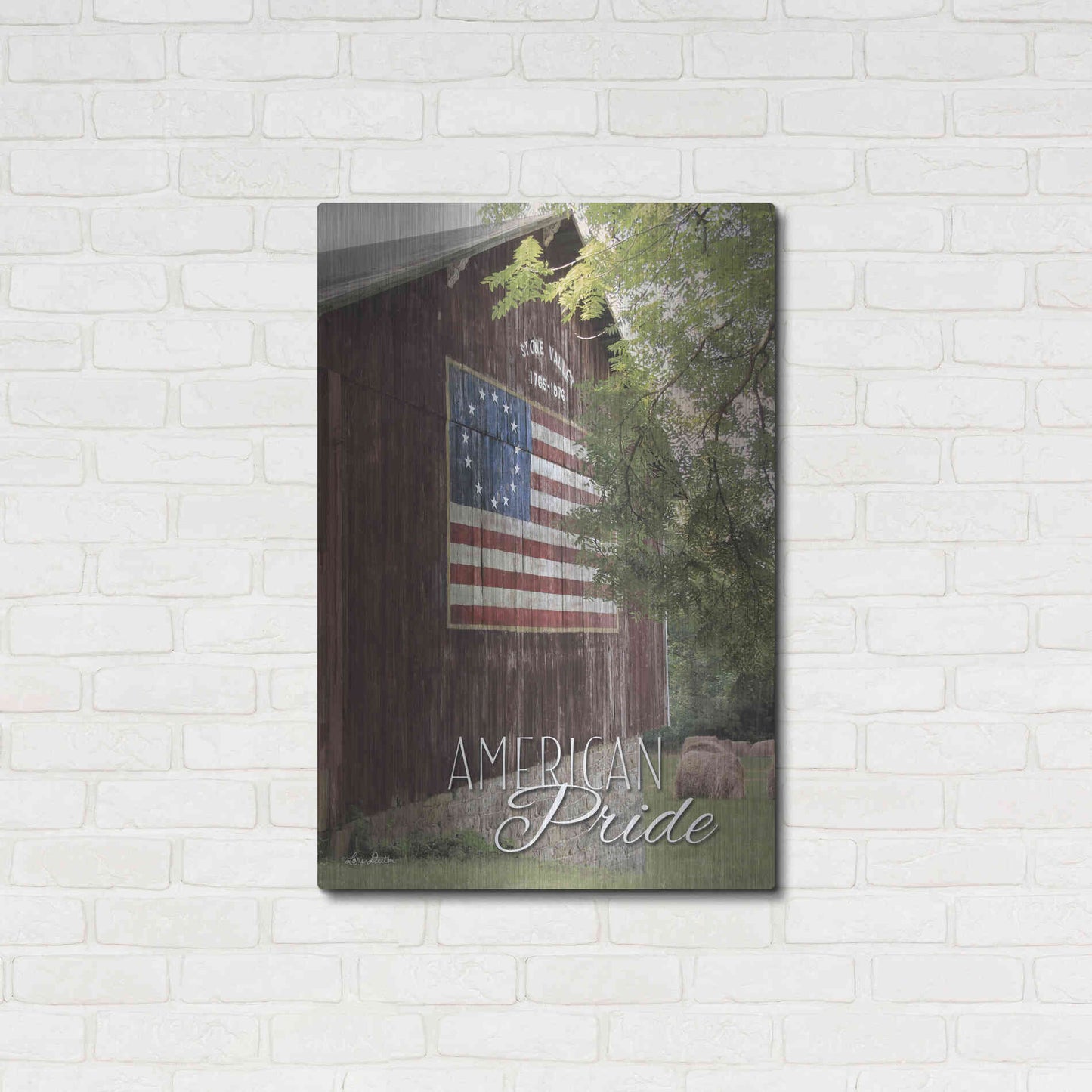 Luxe Metal Art 'American Pride' by Lori Deiter, Metal Wall Art,24x36