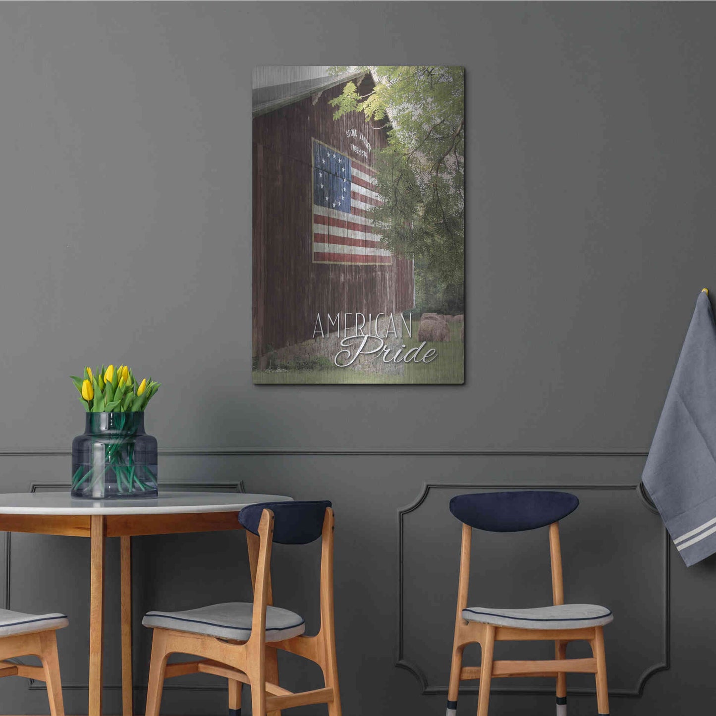 Luxe Metal Art 'American Pride' by Lori Deiter, Metal Wall Art,24x36