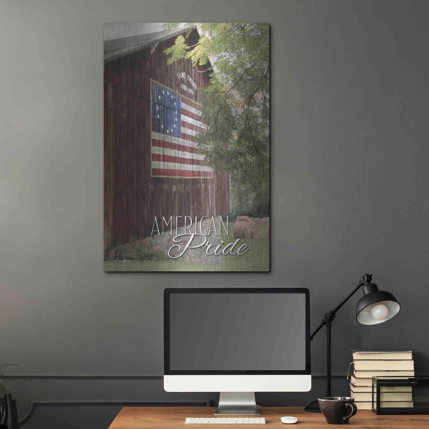 Luxe Metal Art 'American Pride' by Lori Deiter, Metal Wall Art,24x36