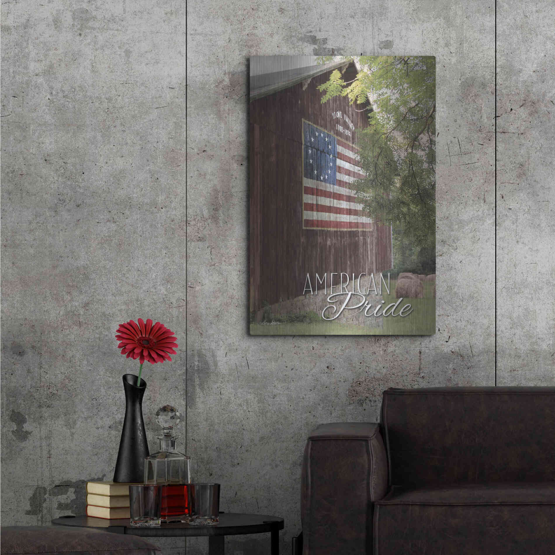 Luxe Metal Art 'American Pride' by Lori Deiter, Metal Wall Art,24x36
