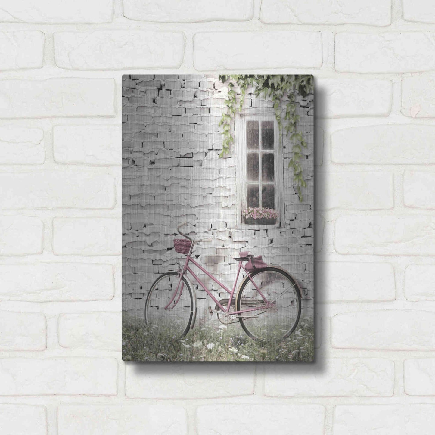 Luxe Metal Art 'Ready for a Bike Ride' by Lori Deiter, Metal Wall Art,12x16