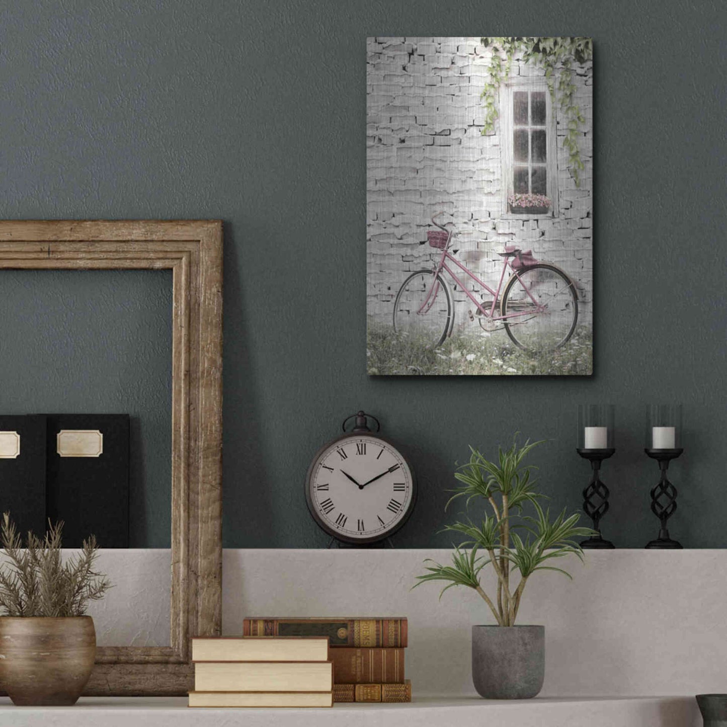 Luxe Metal Art 'Ready for a Bike Ride' by Lori Deiter, Metal Wall Art,12x16