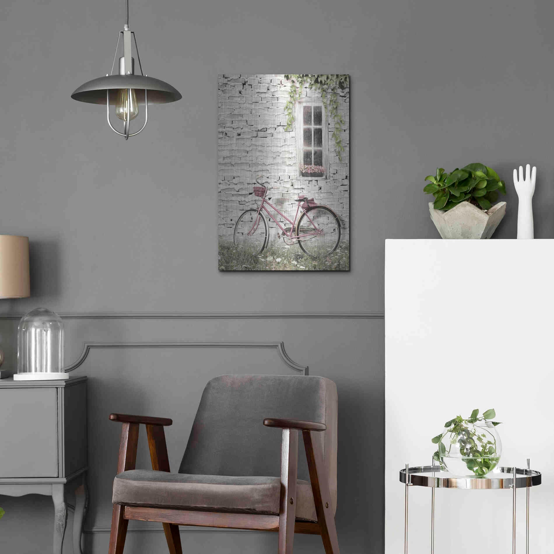 Luxe Metal Art 'Ready for a Bike Ride' by Lori Deiter, Metal Wall Art,16x24