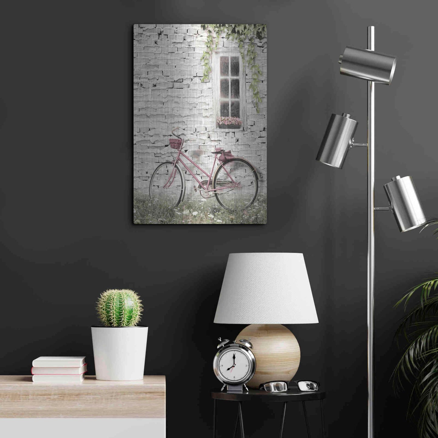 Luxe Metal Art 'Ready for a Bike Ride' by Lori Deiter, Metal Wall Art,16x24