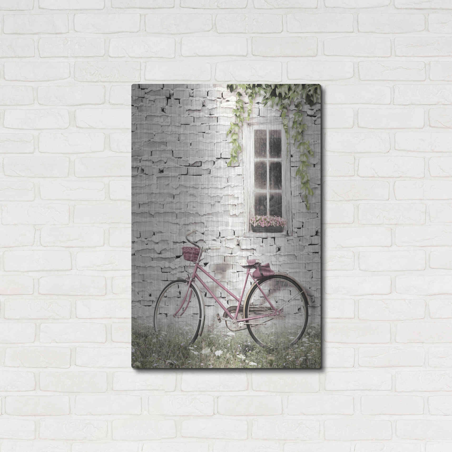 Luxe Metal Art 'Ready for a Bike Ride' by Lori Deiter, Metal Wall Art,24x36