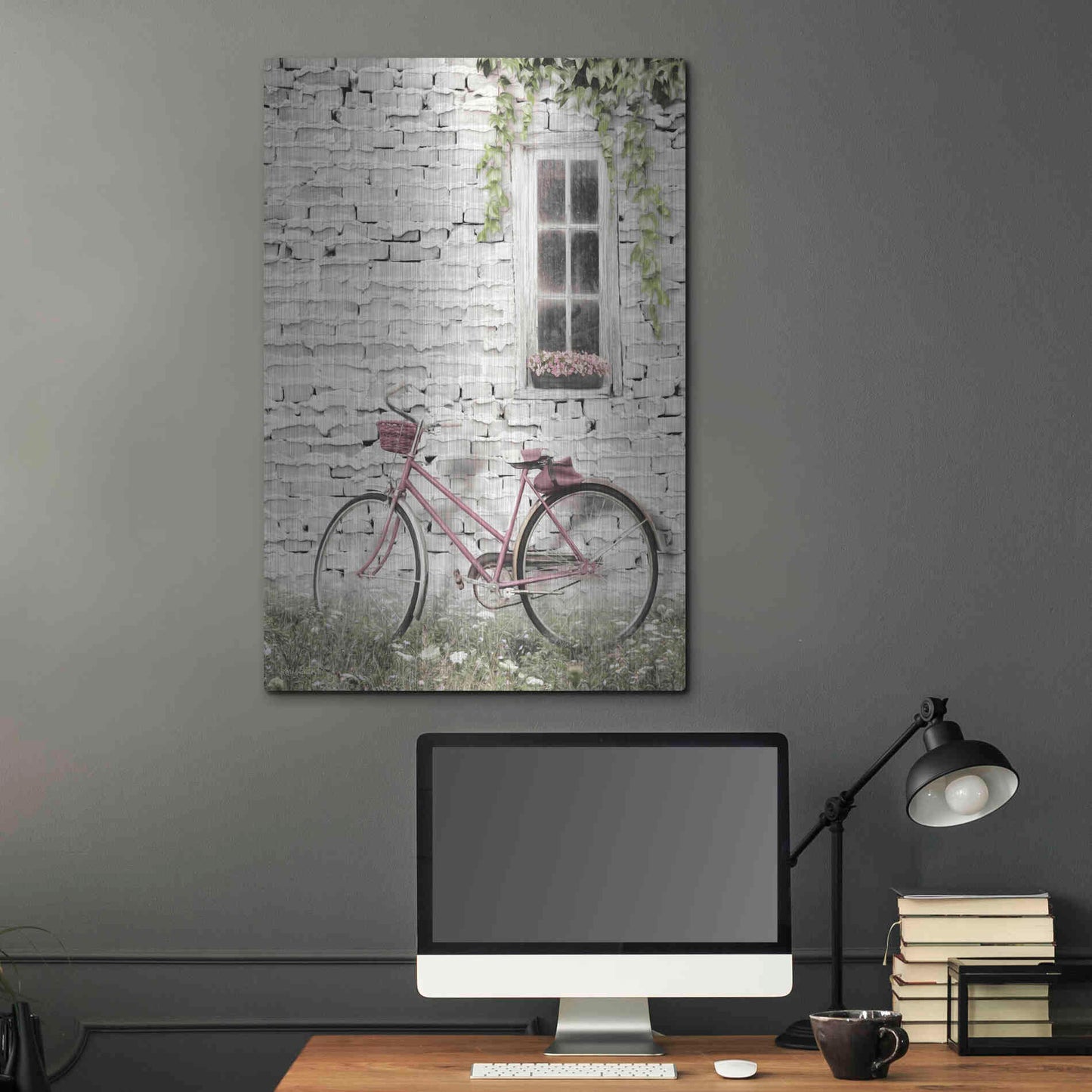 Luxe Metal Art 'Ready for a Bike Ride' by Lori Deiter, Metal Wall Art,24x36