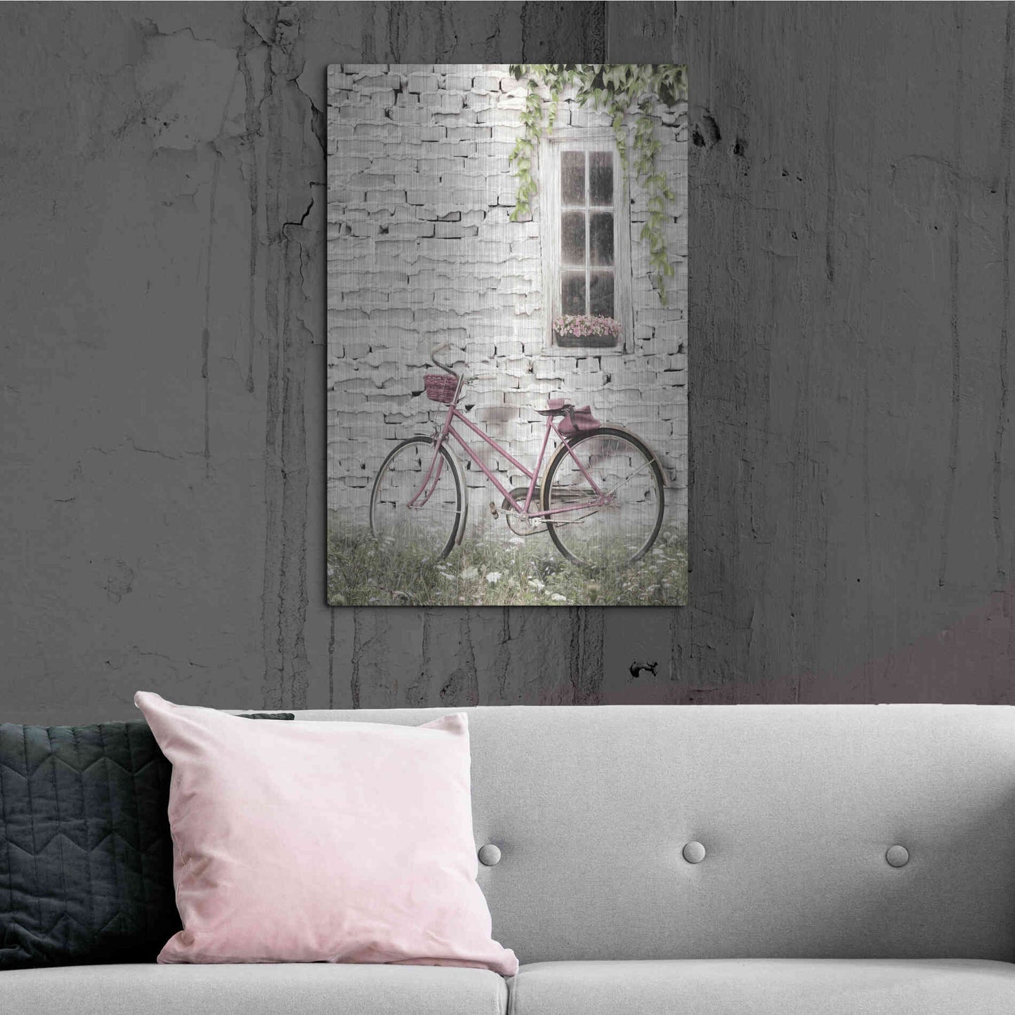 Luxe Metal Art 'Ready for a Bike Ride' by Lori Deiter, Metal Wall Art,24x36