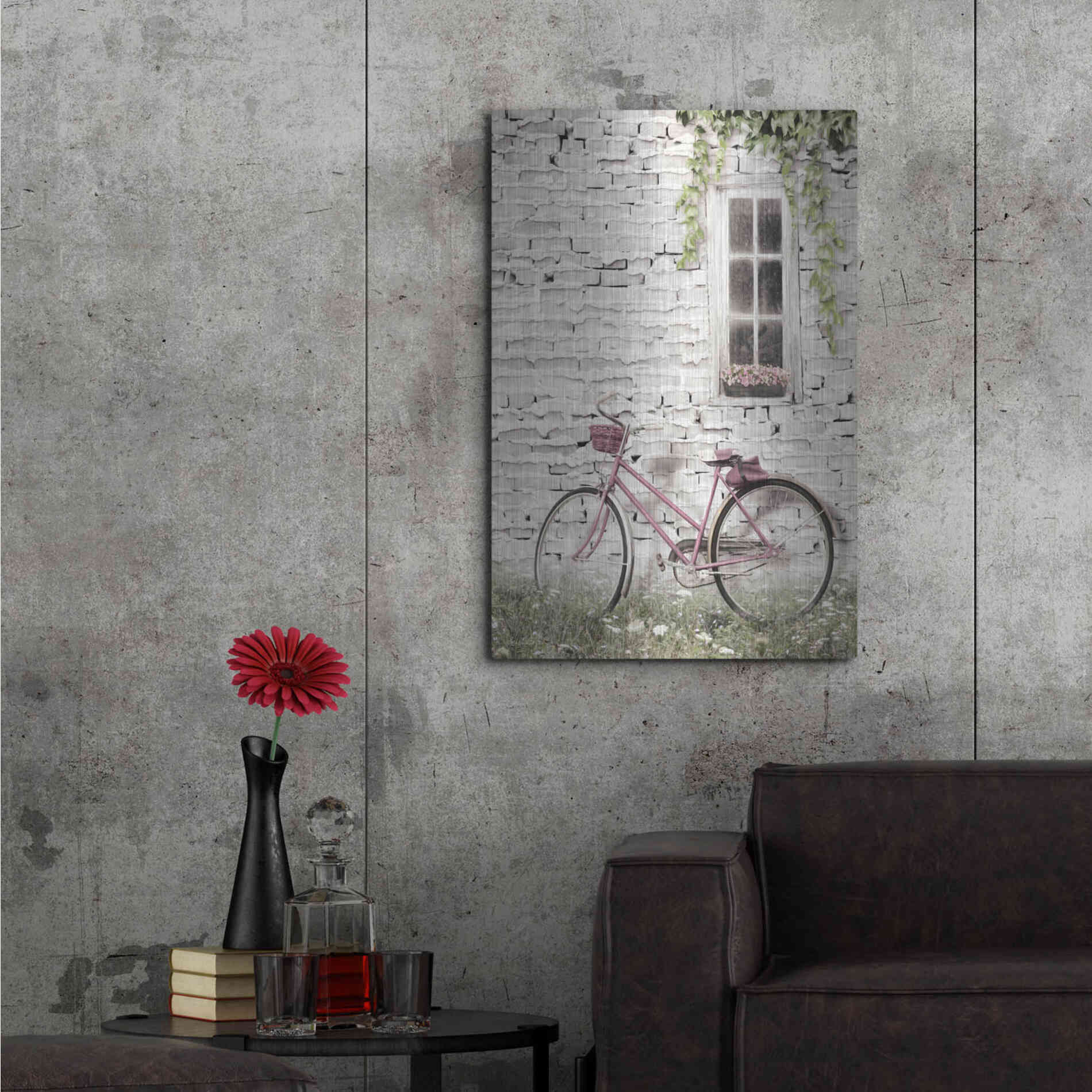 Luxe Metal Art 'Ready for a Bike Ride' by Lori Deiter, Metal Wall Art,24x36