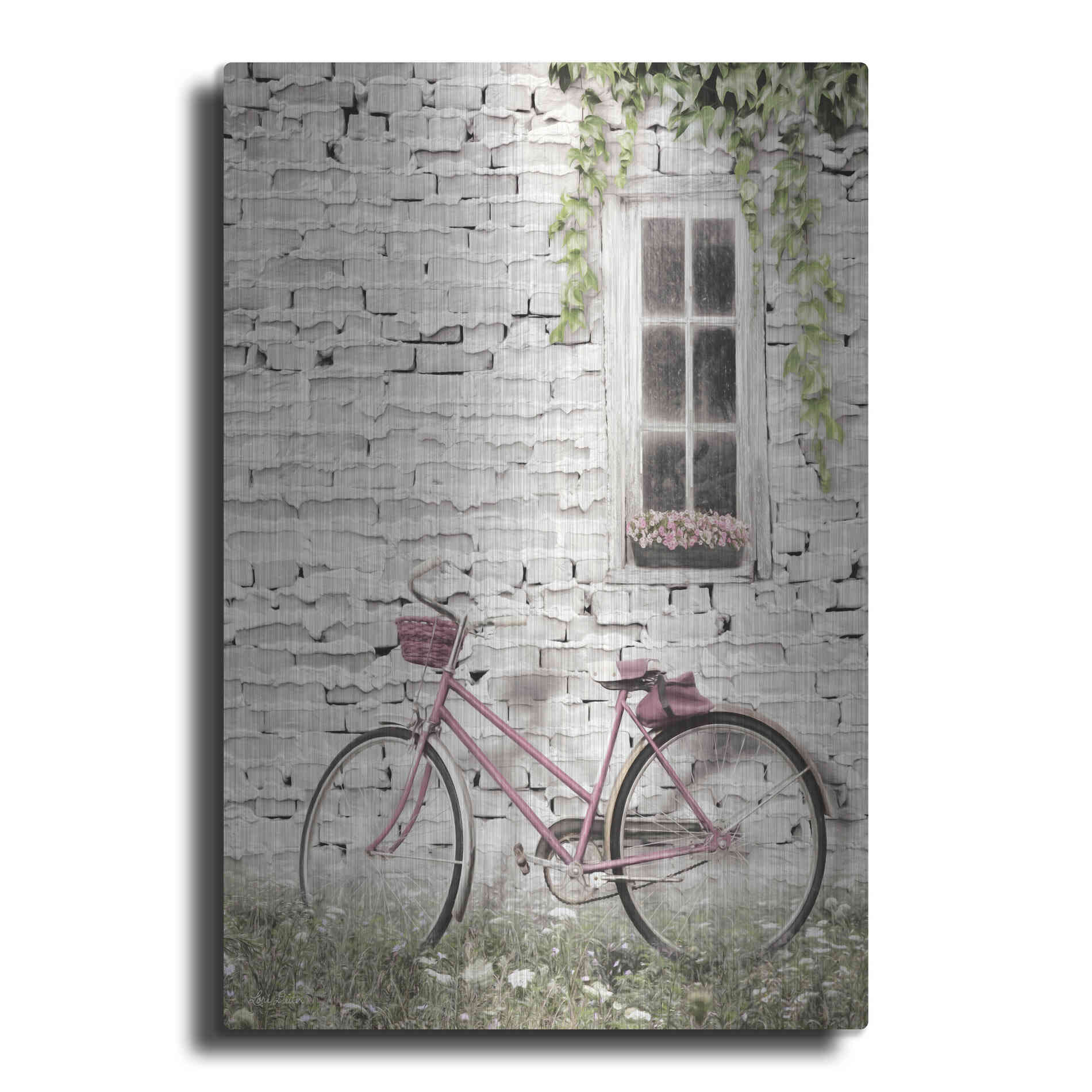Luxe Metal Art 'Ready for a Bike Ride' by Lori Deiter, Metal Wall Art