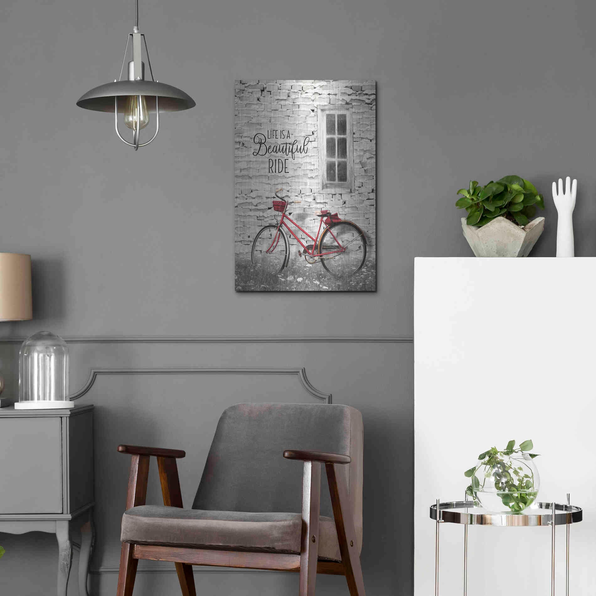 Luxe Metal Art 'Life is a Beautiful Ride' by Lori Deiter, Metal Wall Art,16x24