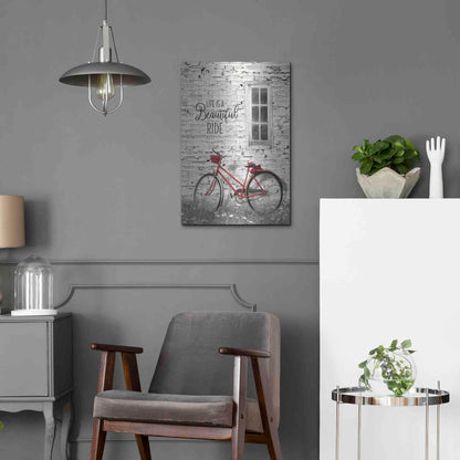 Luxe Metal Art 'Life is a Beautiful Ride' by Lori Deiter, Metal Wall Art,16x24