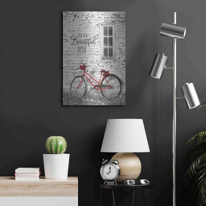 Luxe Metal Art 'Life is a Beautiful Ride' by Lori Deiter, Metal Wall Art,16x24