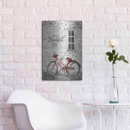 Luxe Metal Art 'Life is a Beautiful Ride' by Lori Deiter, Metal Wall Art,16x24