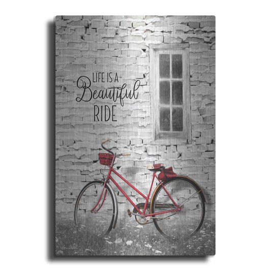 Luxe Metal Art 'Life is a Beautiful Ride' by Lori Deiter, Metal Wall Art
