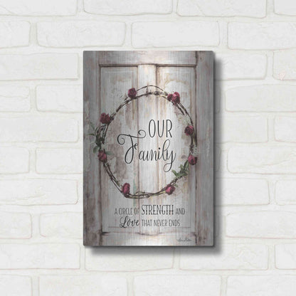 Luxe Metal Art 'Our Family - A Circle of Strength' by Lori Deiter, Metal Wall Art,12x16