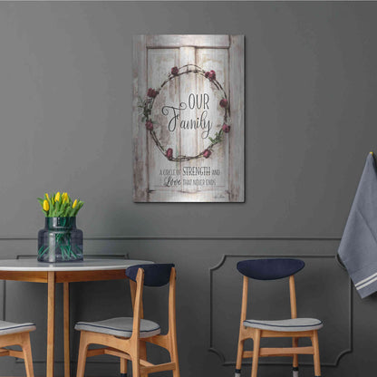 Luxe Metal Art 'Our Family - A Circle of Strength' by Lori Deiter, Metal Wall Art,24x36