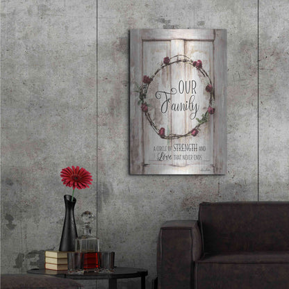 Luxe Metal Art 'Our Family - A Circle of Strength' by Lori Deiter, Metal Wall Art,24x36
