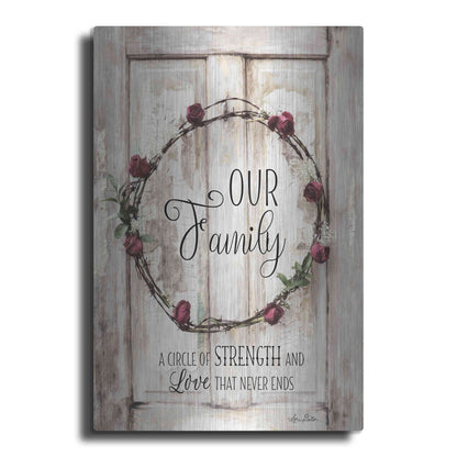 Luxe Metal Art 'Our Family - A Circle of Strength' by Lori Deiter, Metal Wall Art