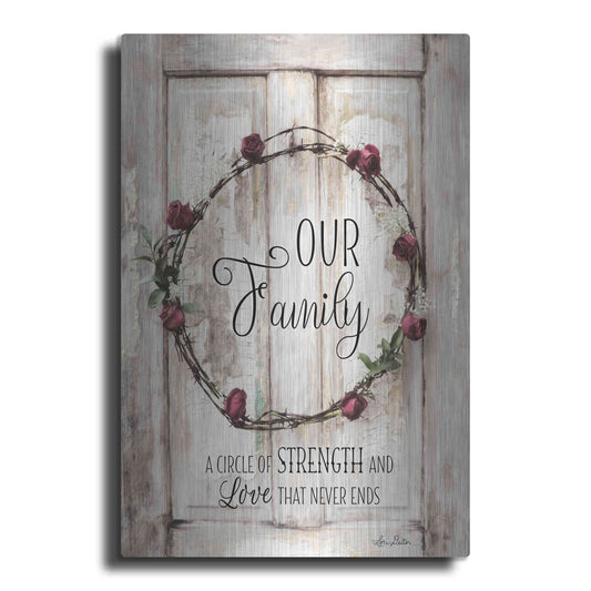 Luxe Metal Art 'Our Family - A Circle of Strength' by Lori Deiter, Metal Wall Art