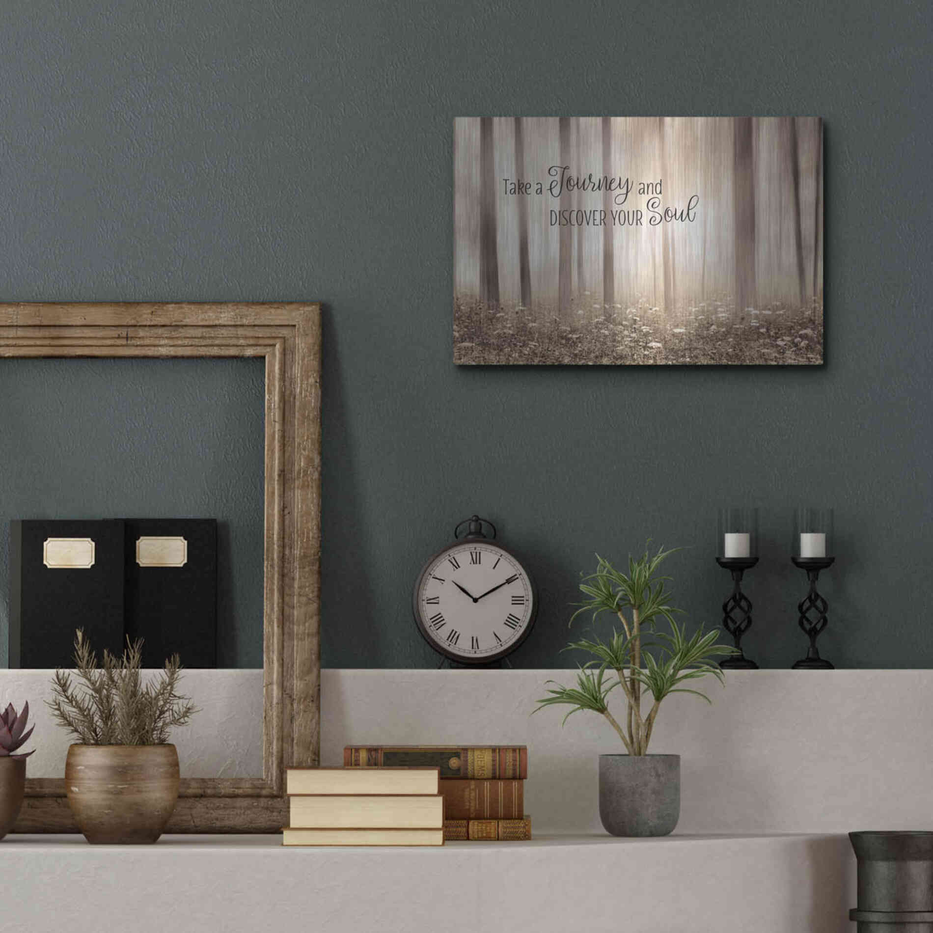 Luxe Metal Art 'Take a Journey and Discover Your Soul' by Lori Deiter, Metal Wall Art,16x12