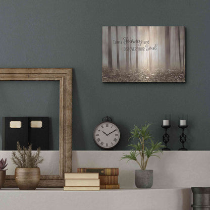Luxe Metal Art 'Take a Journey and Discover Your Soul' by Lori Deiter, Metal Wall Art,16x12
