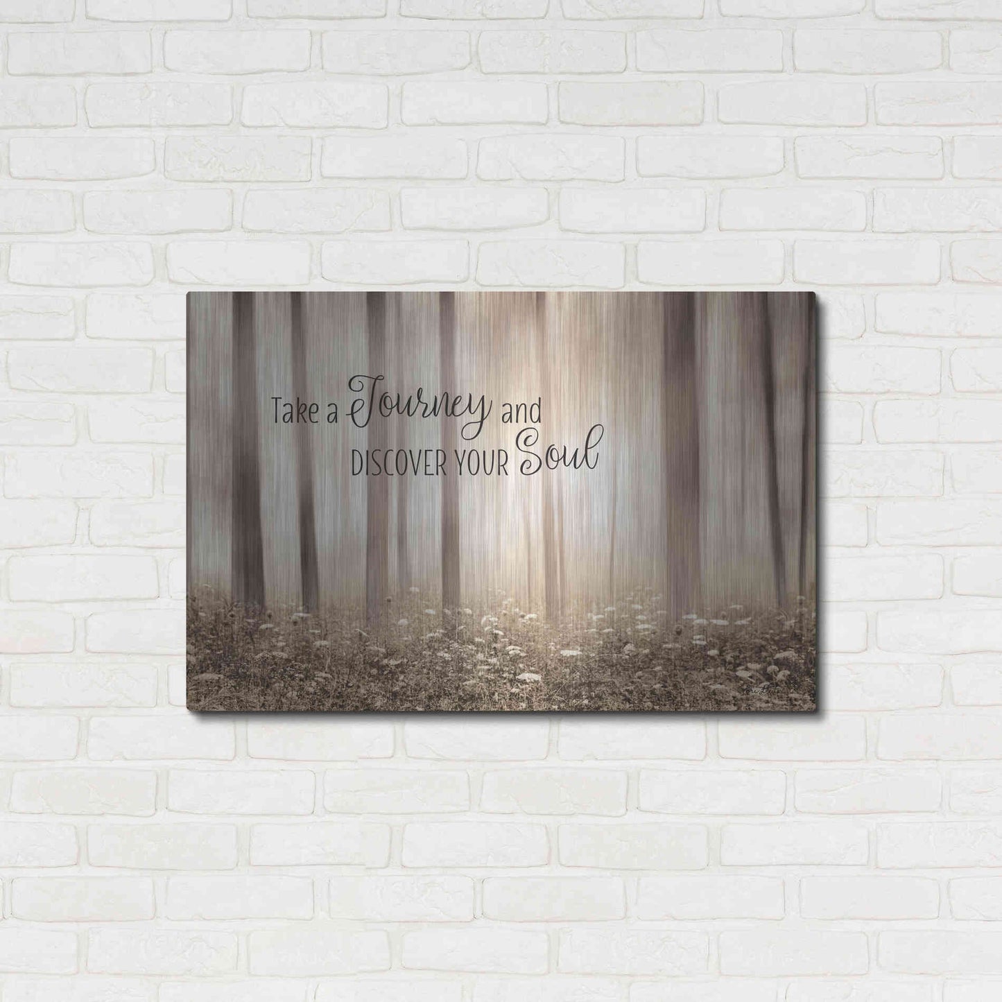 Luxe Metal Art 'Take a Journey and Discover Your Soul' by Lori Deiter, Metal Wall Art,36x24
