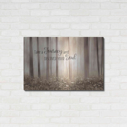 Luxe Metal Art 'Take a Journey and Discover Your Soul' by Lori Deiter, Metal Wall Art,36x24