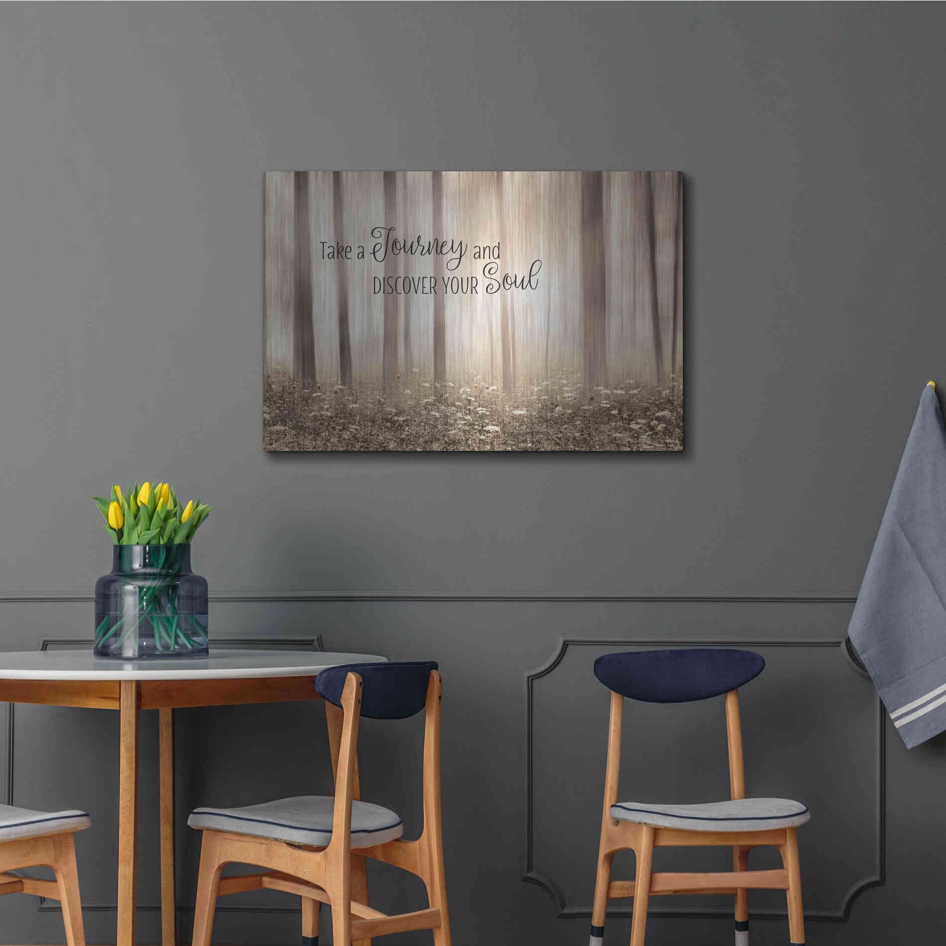 Luxe Metal Art 'Take a Journey and Discover Your Soul' by Lori Deiter, Metal Wall Art,36x24