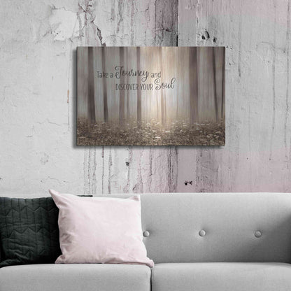 Luxe Metal Art 'Take a Journey and Discover Your Soul' by Lori Deiter, Metal Wall Art,36x24