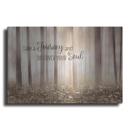 Luxe Metal Art 'Take a Journey and Discover Your Soul' by Lori Deiter, Metal Wall Art