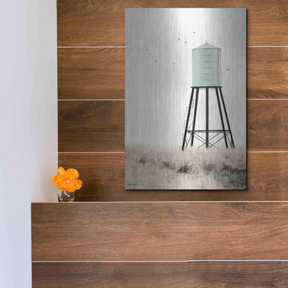 Luxe Metal Art 'Save Water' by Lori Deiter, Metal Wall Art,12x16