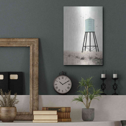 Luxe Metal Art 'Save Water' by Lori Deiter, Metal Wall Art,12x16