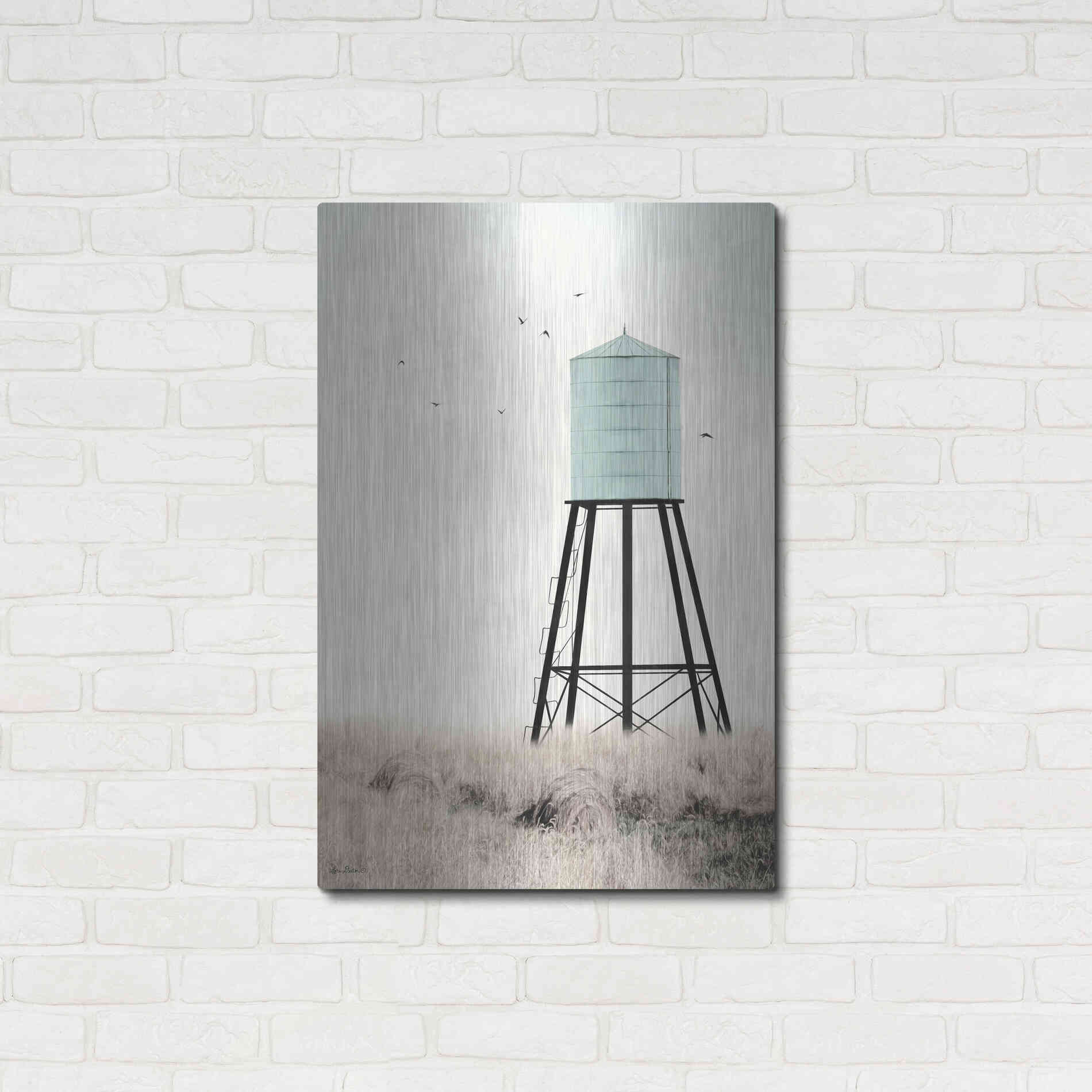 Luxe Metal Art 'Save Water' by Lori Deiter, Metal Wall Art,24x36