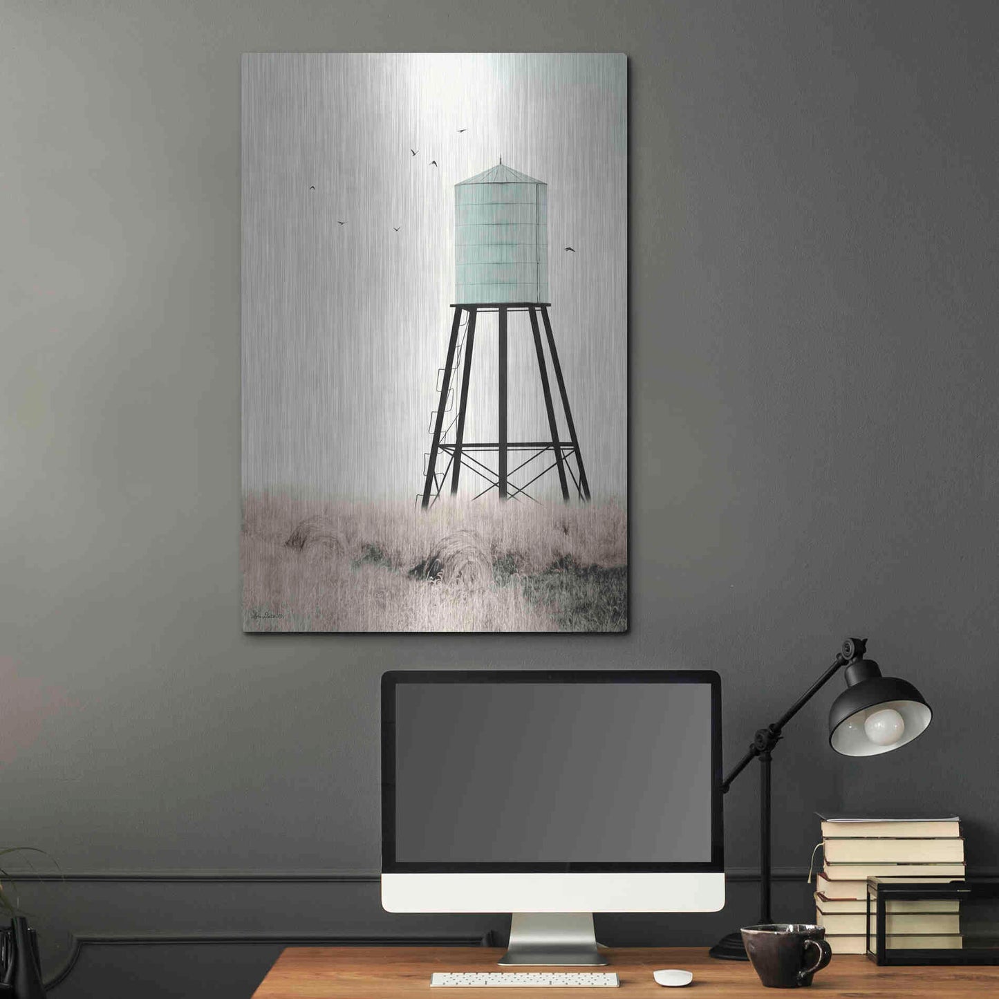 Luxe Metal Art 'Save Water' by Lori Deiter, Metal Wall Art,24x36