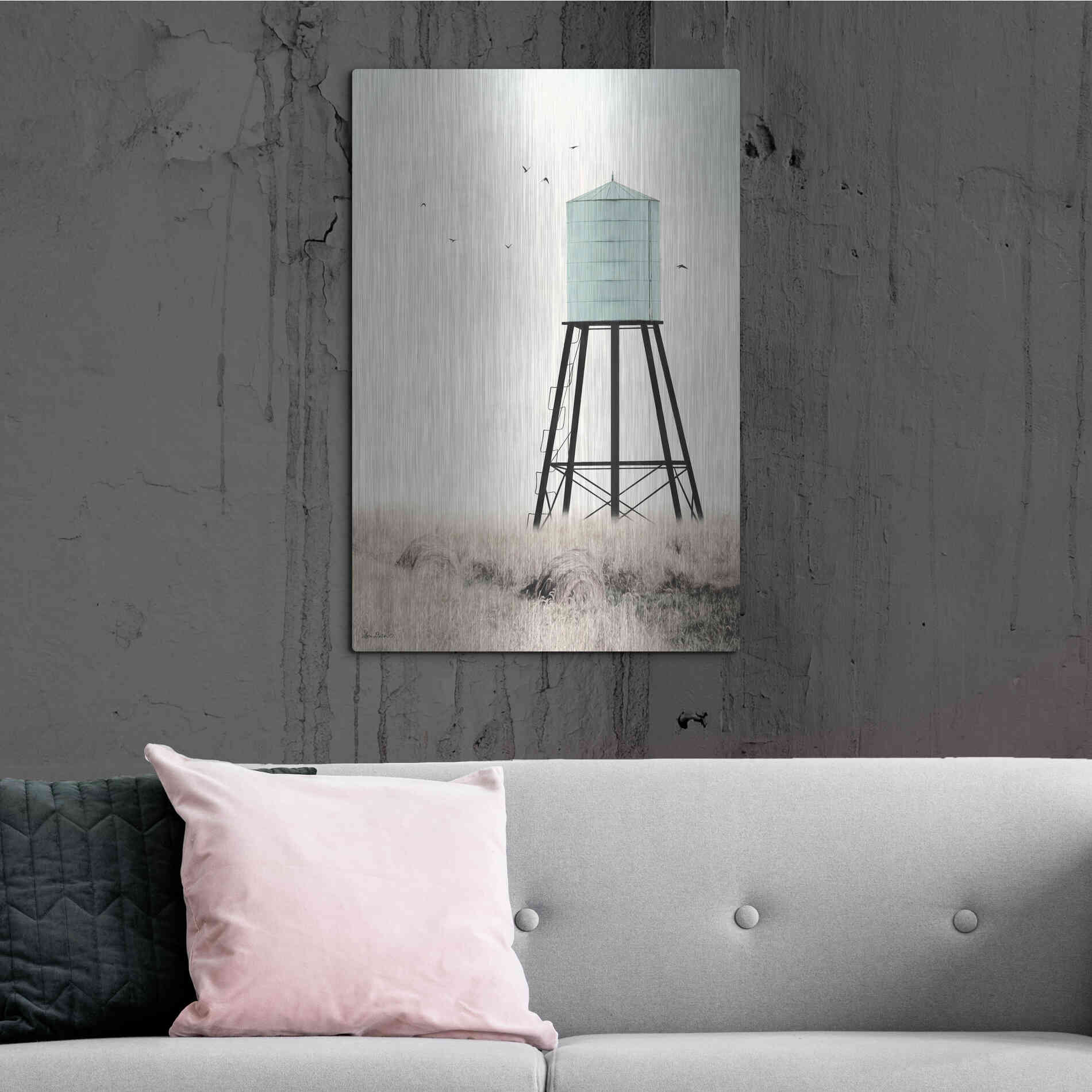 Luxe Metal Art 'Save Water' by Lori Deiter, Metal Wall Art,24x36
