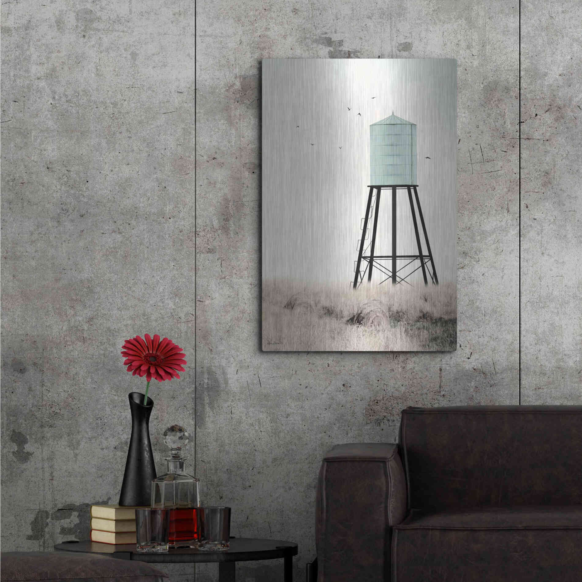 Luxe Metal Art 'Save Water' by Lori Deiter, Metal Wall Art,24x36