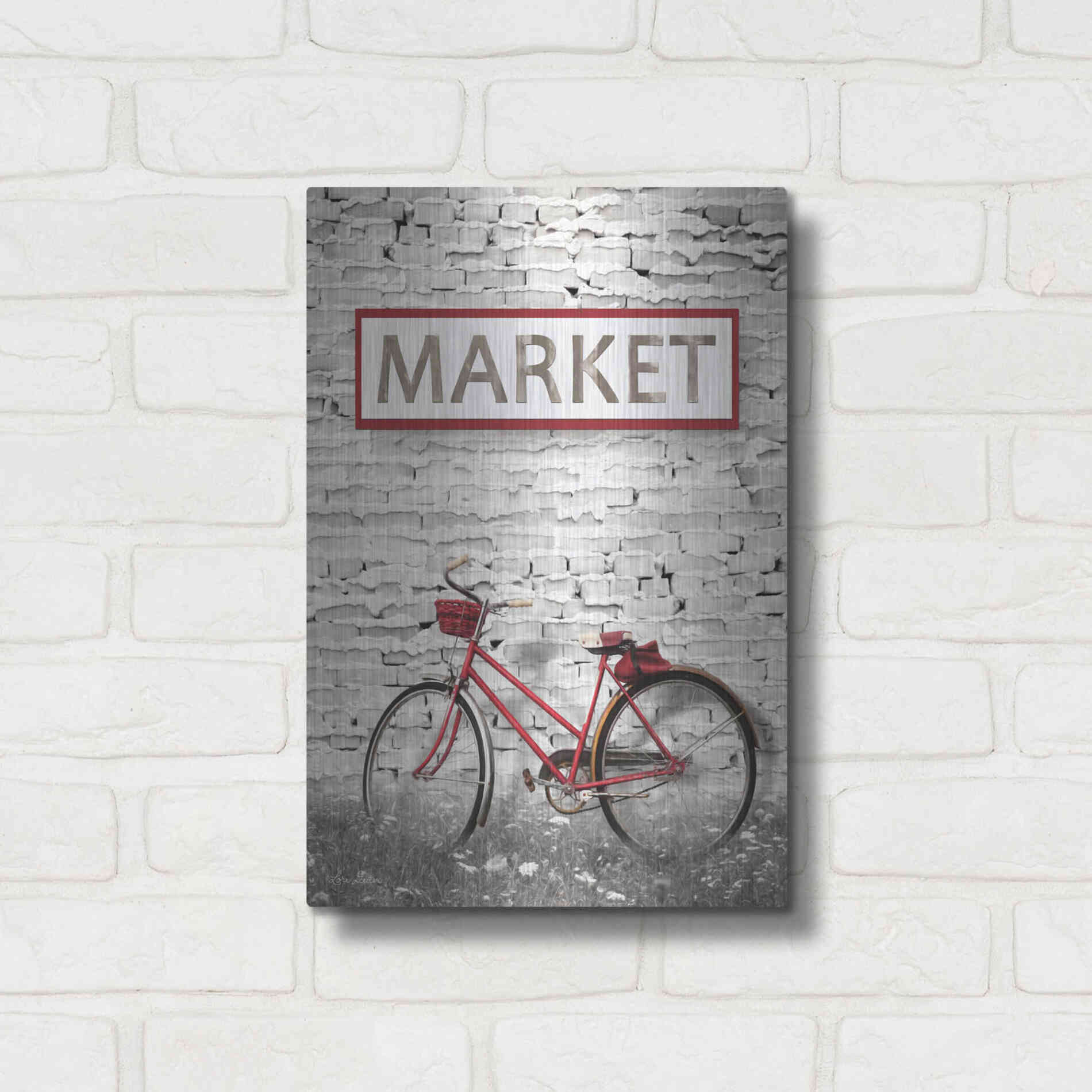Luxe Metal Art 'At the Market' by Lori Deiter, Metal Wall Art,12x16