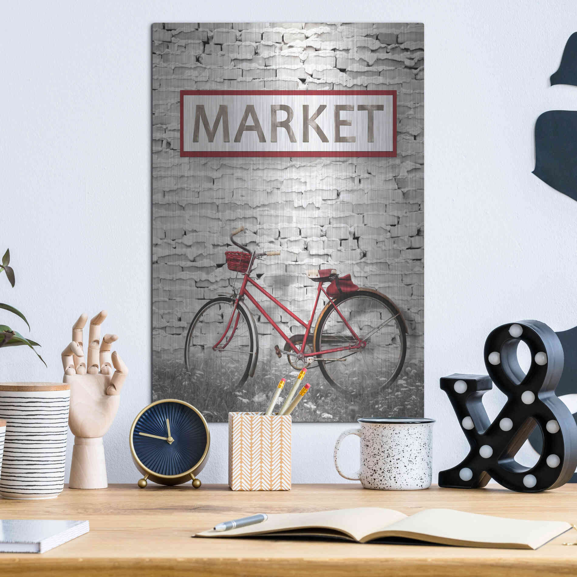 Luxe Metal Art 'At the Market' by Lori Deiter, Metal Wall Art,12x16
