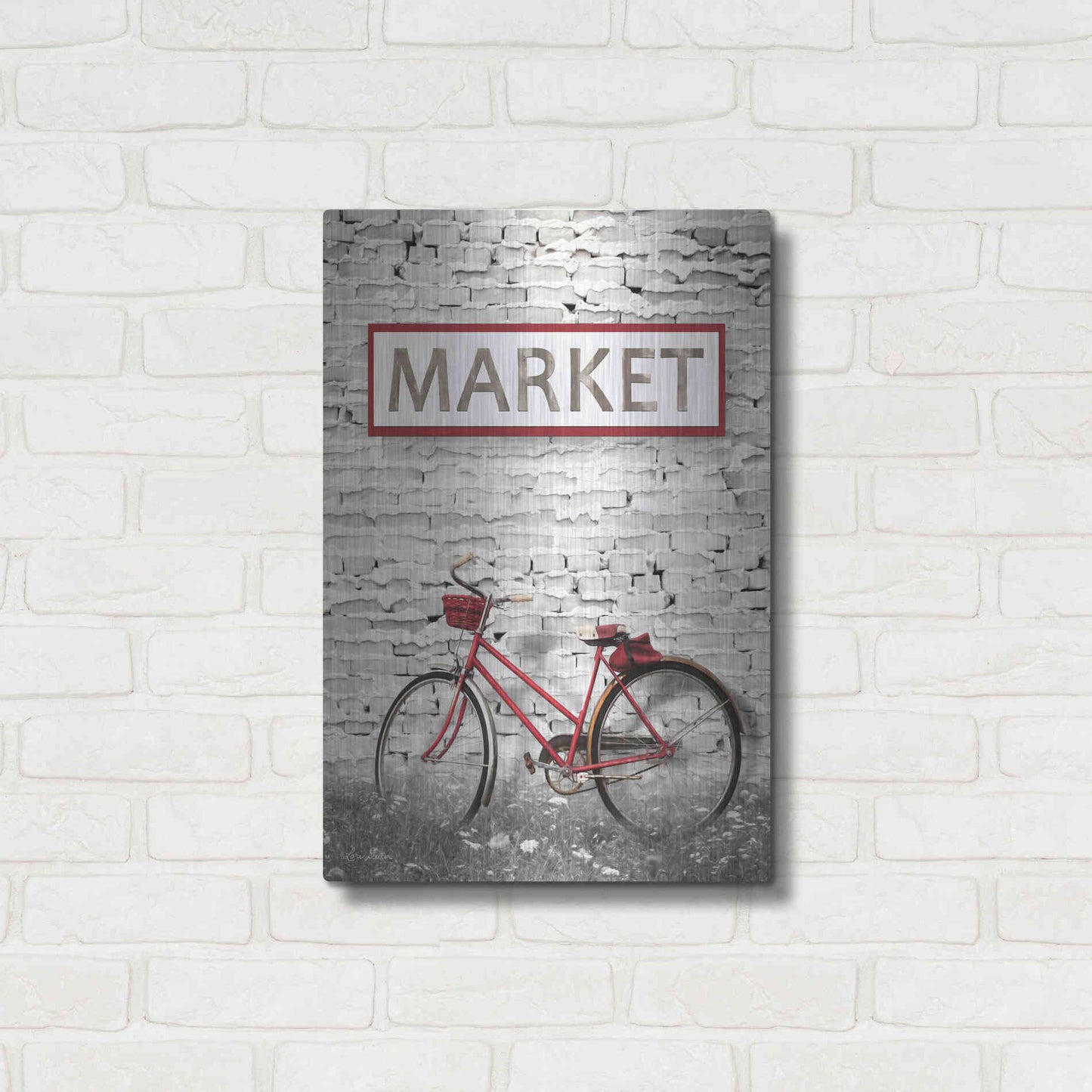 Luxe Metal Art 'At the Market' by Lori Deiter, Metal Wall Art,16x24