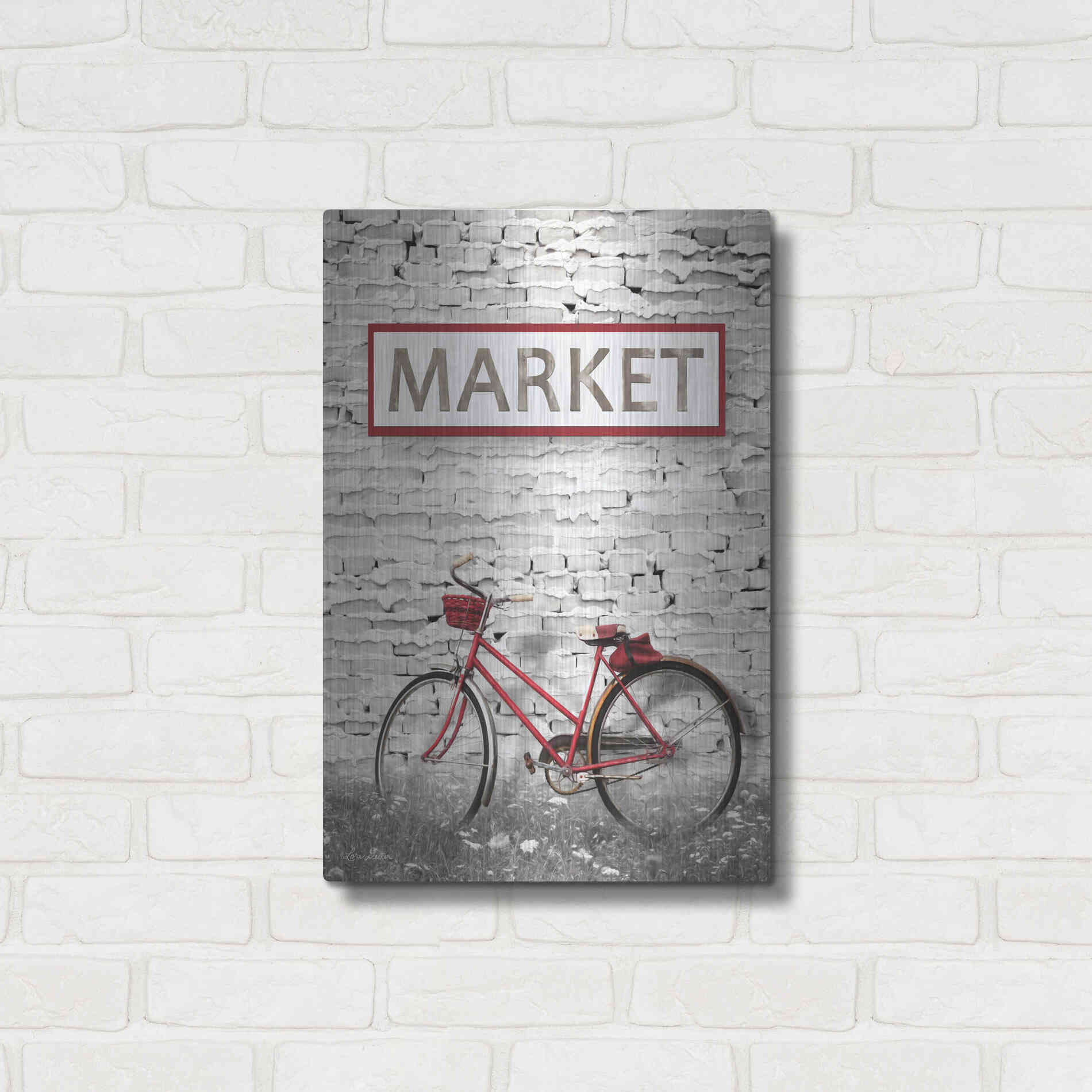 Luxe Metal Art 'At the Market' by Lori Deiter, Metal Wall Art,16x24