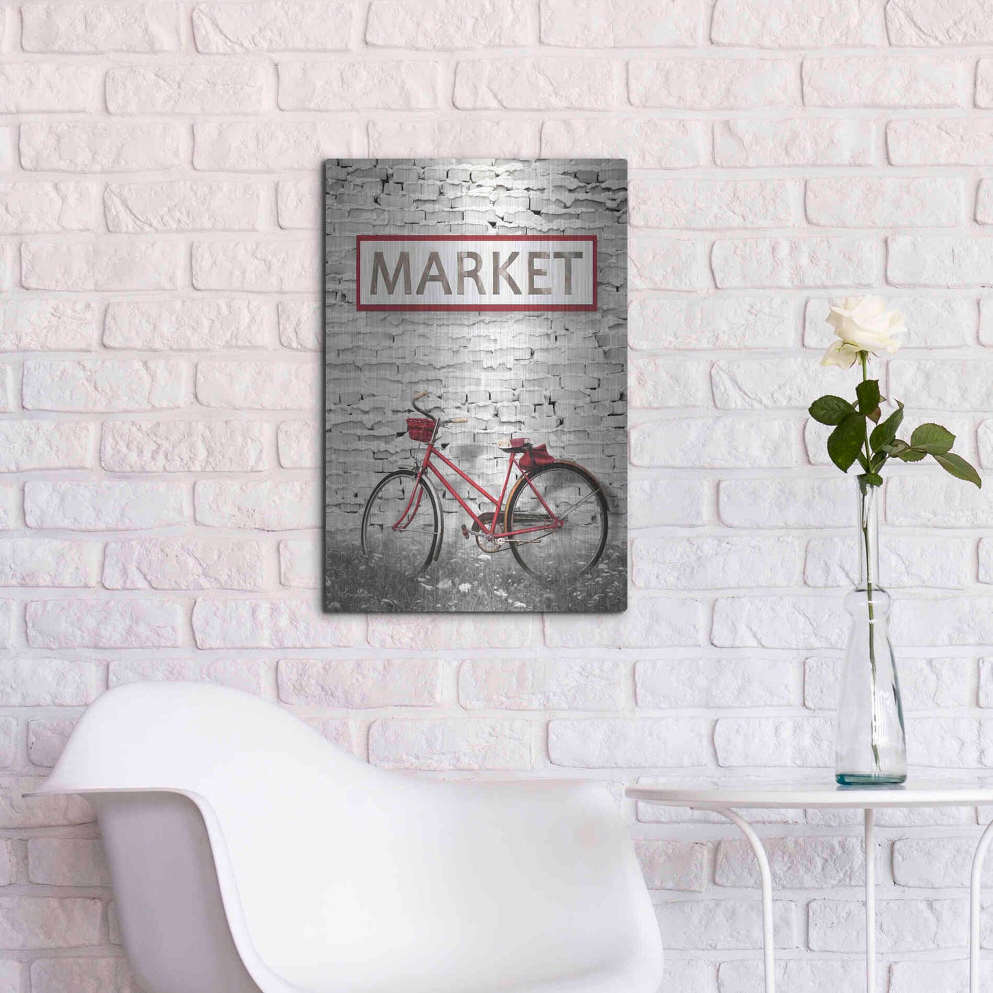 Luxe Metal Art 'At the Market' by Lori Deiter, Metal Wall Art,16x24