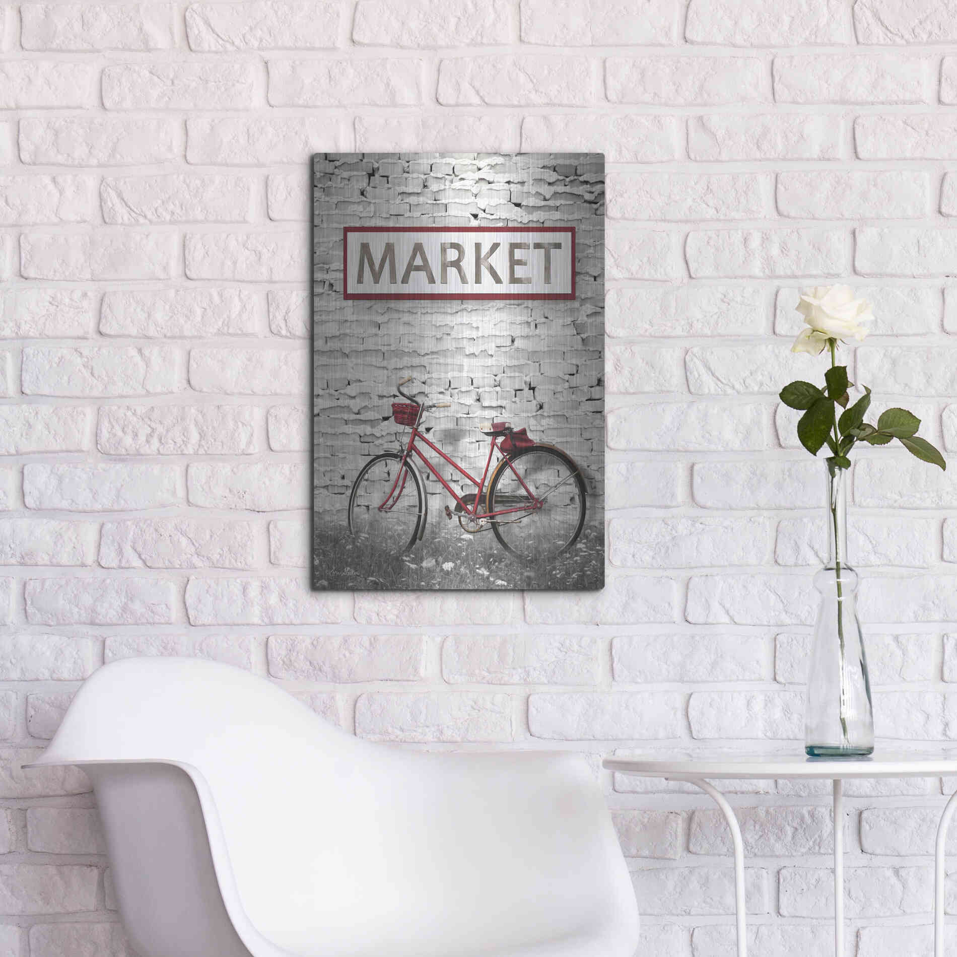 Luxe Metal Art 'At the Market' by Lori Deiter, Metal Wall Art,16x24