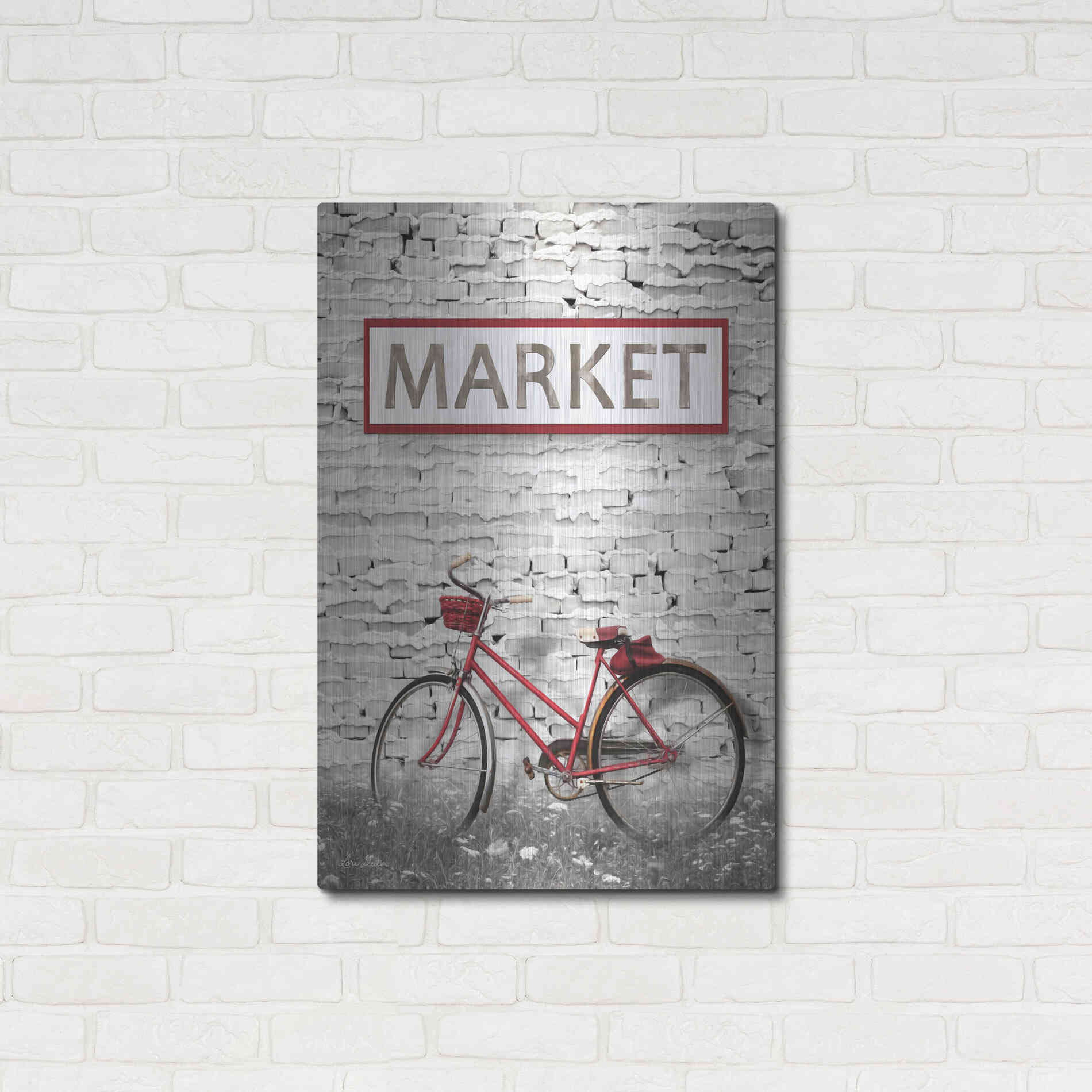 Luxe Metal Art 'At the Market' by Lori Deiter, Metal Wall Art,24x36