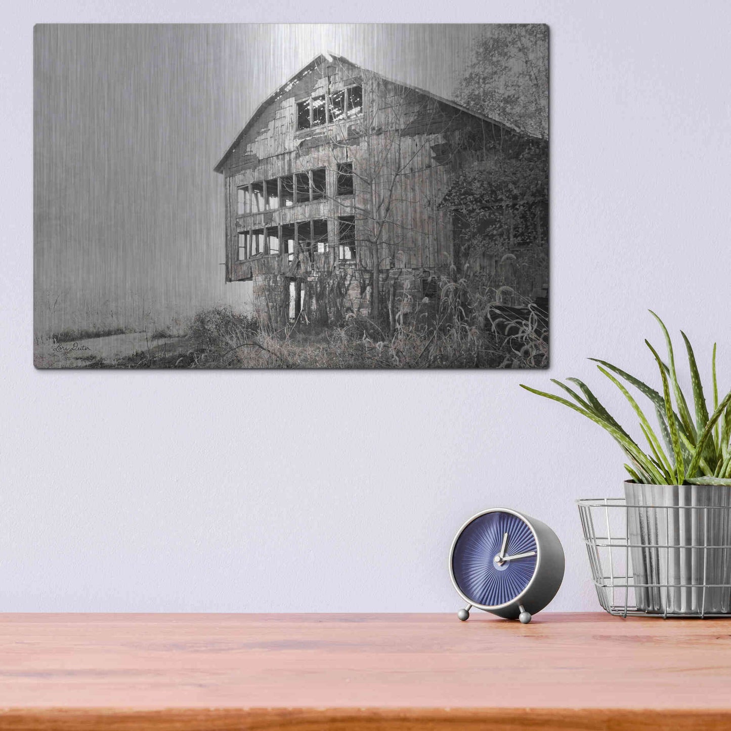 Luxe Metal Art 'Mahantongo Barn' by Lori Deiter, Metal Wall Art,16x12