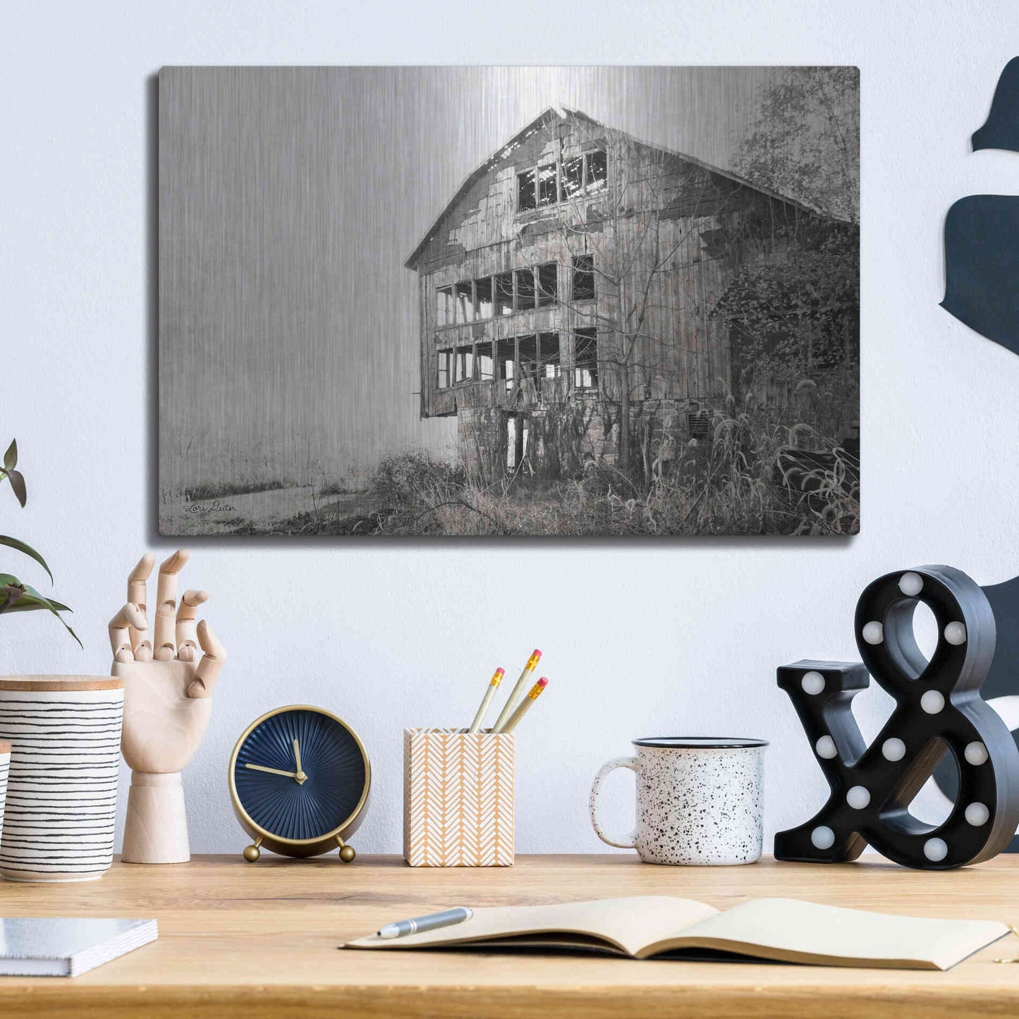 Luxe Metal Art 'Mahantongo Barn' by Lori Deiter, Metal Wall Art,16x12
