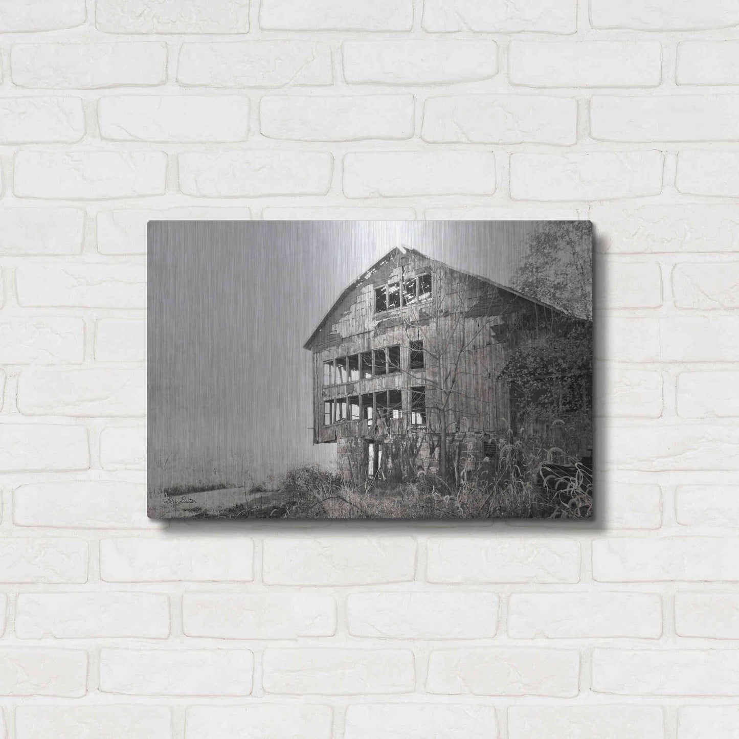 Luxe Metal Art 'Mahantongo Barn' by Lori Deiter, Metal Wall Art,24x16