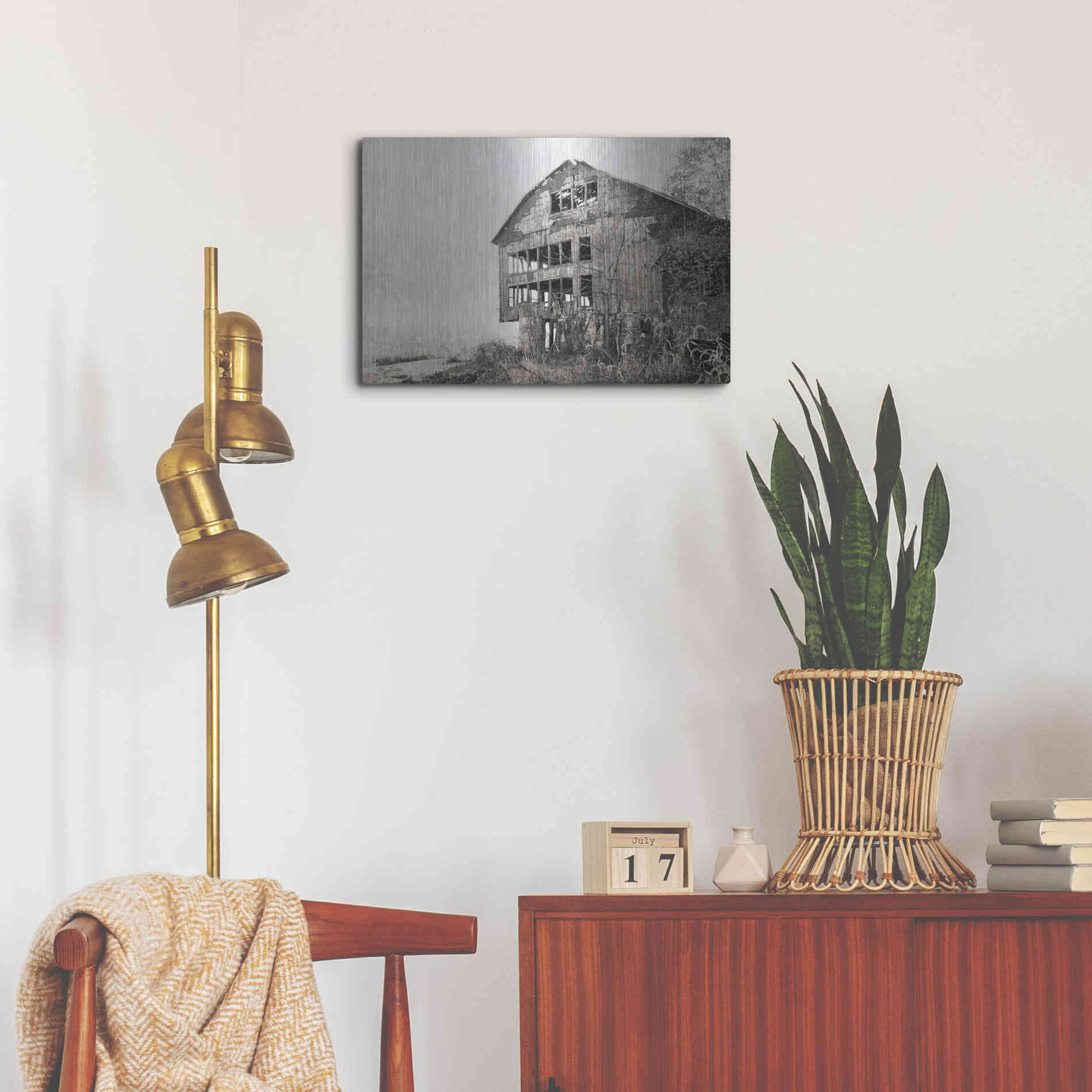 Luxe Metal Art 'Mahantongo Barn' by Lori Deiter, Metal Wall Art,24x16