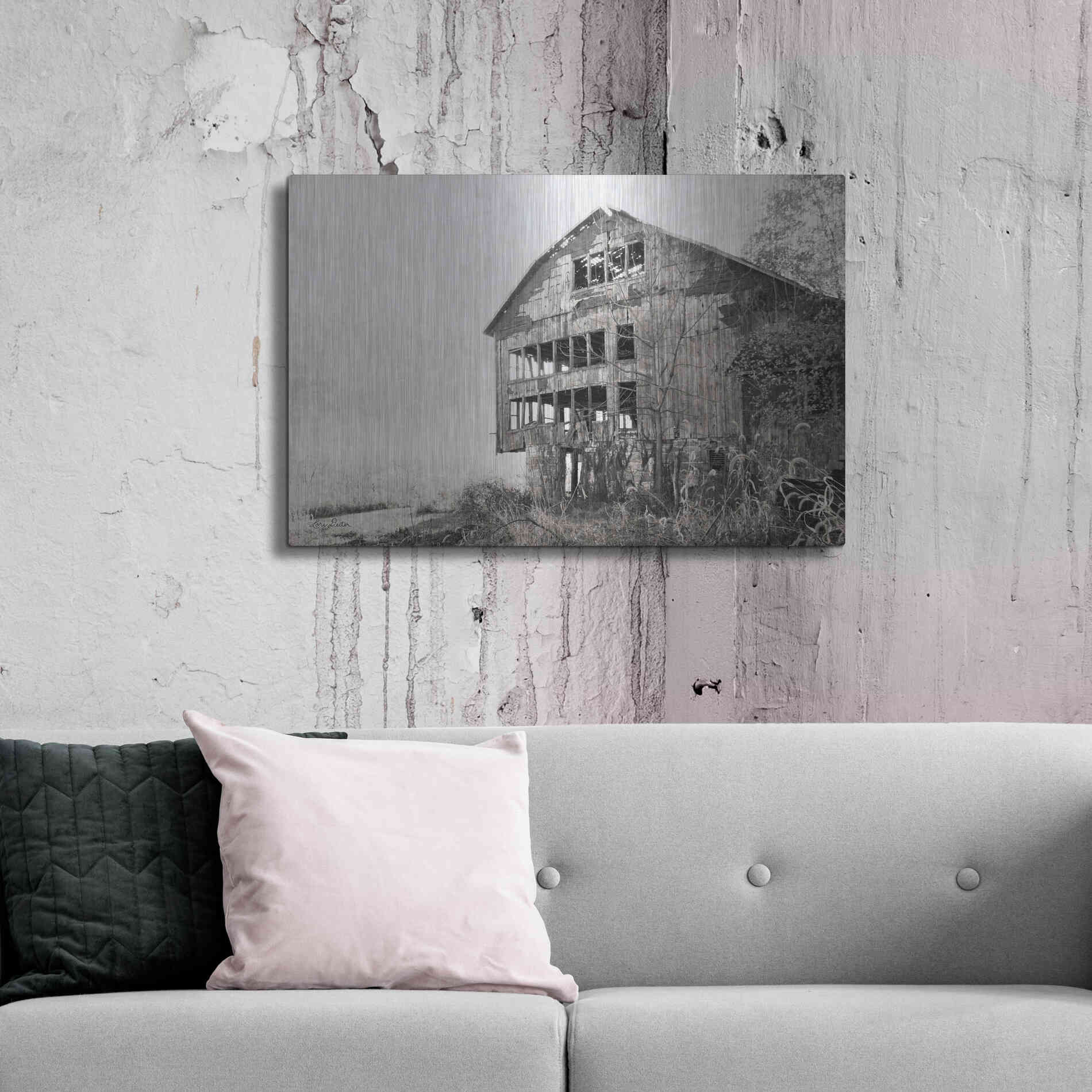 Luxe Metal Art 'Mahantongo Barn' by Lori Deiter, Metal Wall Art,36x24