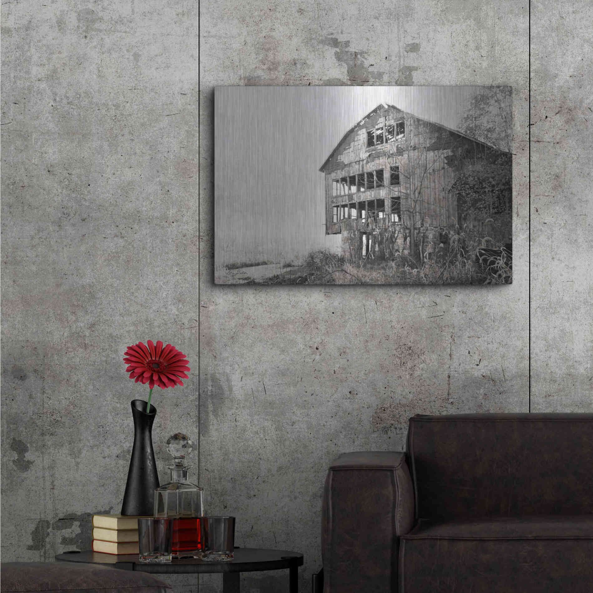 Luxe Metal Art 'Mahantongo Barn' by Lori Deiter, Metal Wall Art,36x24